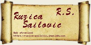Ružica Sailović vizit kartica